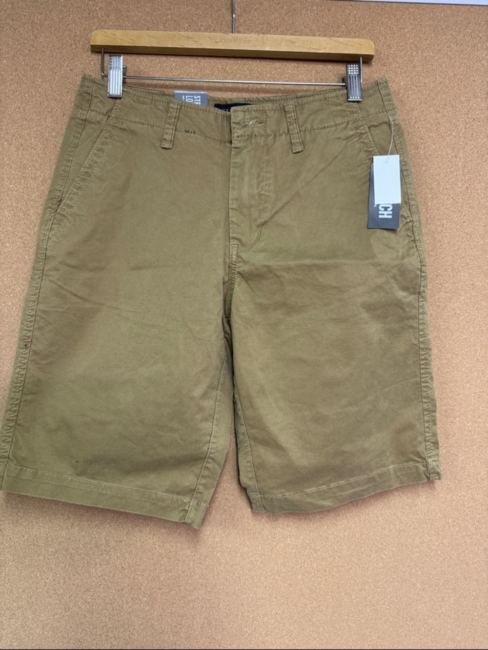 Aeropostale Tan Flat Front Chino Longboard Shorts